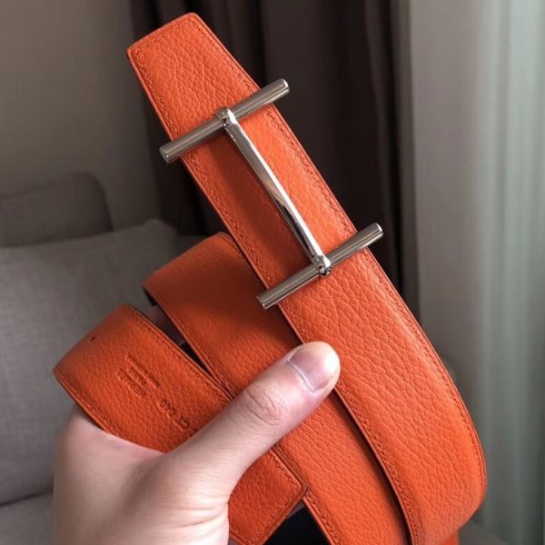 Orange hermes belt best sale