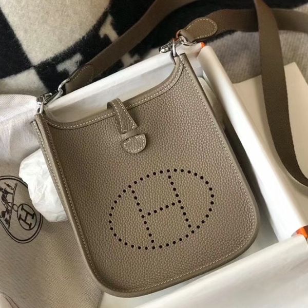 Hermes tasche evelyn taupe sale