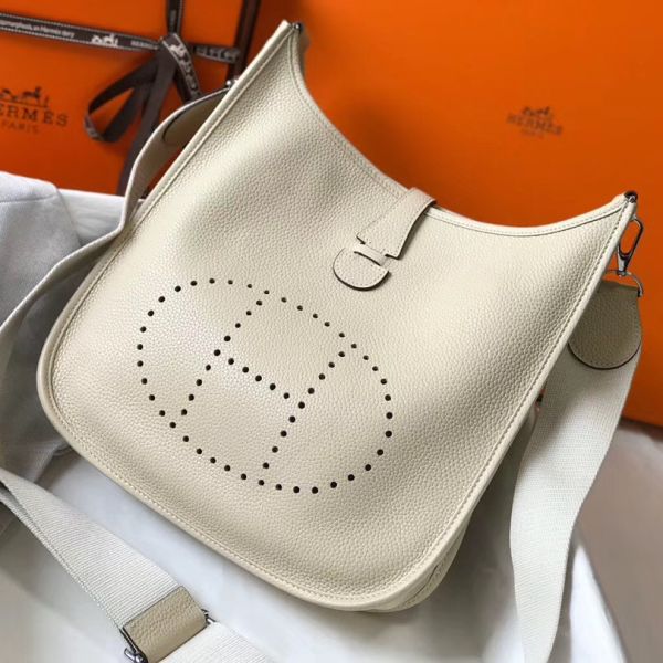 Replica Hermes Evelyne III 29 PM Bag In Craie Clemence Leather