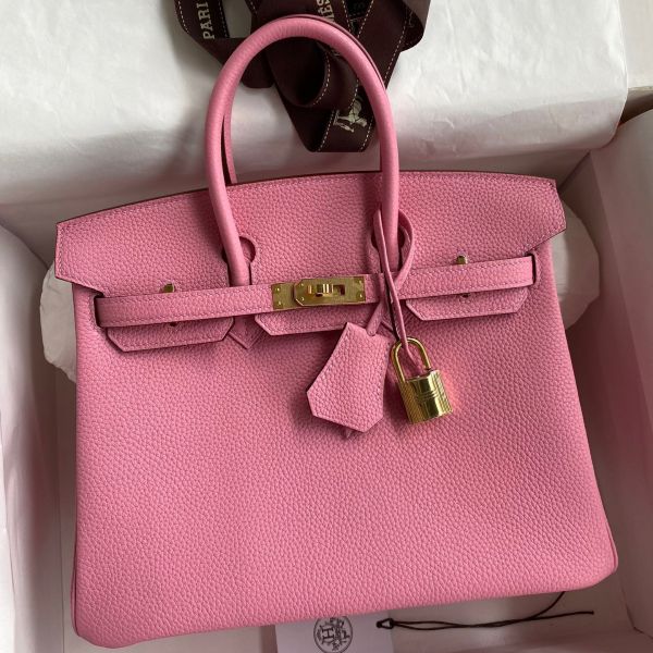 Pink hermes backpack sale