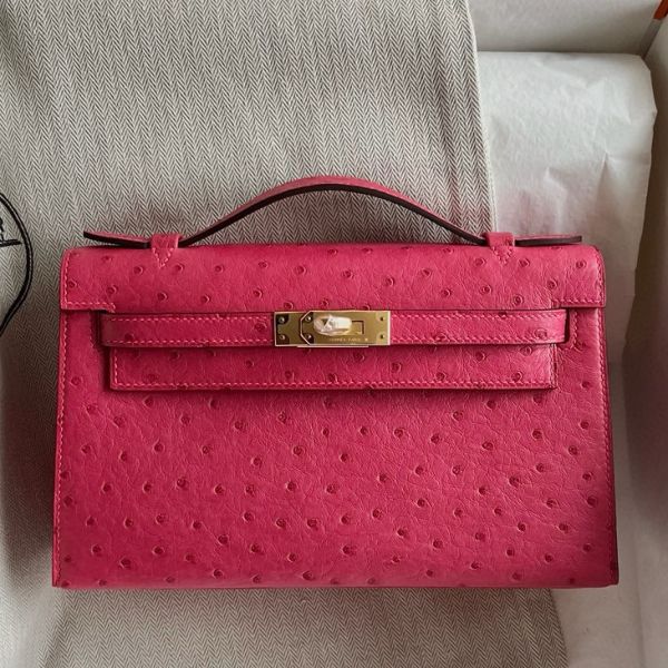 Hermes rose tyrien ostrich hotsell