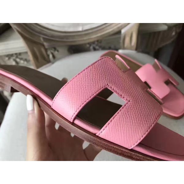 Hermes pink oran fashion sandals