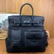 Hermes HAC Cargo Birkin 40 Handmade Bag in Black Toile 