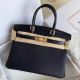 Hermes Touch Birkin 30 Bag In Black Matte Niloticus Crocodile Skin