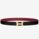 Hermes Mini Constance 24mm Reversible Belt Black/Ruby