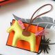  Hermes Rodeo Horse Bag Charm In Yellow/Camarel/Pink Leather