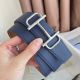 Hermes Royal Reversible Belt 38MM in Blue and Gold Epsom Calfskin