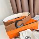Hermes Luck Reversible Belt 38MM in Epsom Leather with Black Buckle
