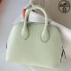 Hermes Bolide 1923 Mini Handmade Bag In Vert Fizz Chevre Mysore Leather