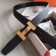 Hermes Quizz 32mm Reversible Belt In Cafe Clemence Leather