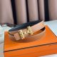 Hermes H Medor Reversible Belt 24MM in Gold Epsom Leather