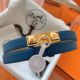 Hermes Rivale 18 Belt in Blue Epsom Calfskin