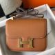 Hermes Brown Constance MM 24cm Epsom Leather Bag