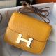 Hermes Constance 18 Handmade Bag In Yellow Embossed Crocodile