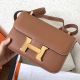 Hermes Constance 24 Handmade Bag In Gold Epsom Leather