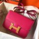 Hermes Constance 24 Handmade Bag In Rose Red Epsom Leather