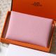 Hermes Calvi Duo Card Holder in Mauve Sylvestre Epsom Calfskin