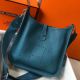 Hermes Evelyne III 29 PM Bag In Blue Jean Clemence Leather