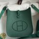 Hermes Evelyne Mini Handmade Bag in Malachite Clemence Leather