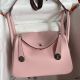  Hermes Lindy 26 Handmade Bag In Rose Sakura Swift Calfskin