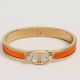 Hermes Orange Mini Clic Chaine d'Ancre Bracelet