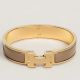 Hermes Chataigne Enamel Clic H Bracelet