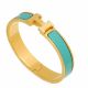 Hermes Email Vert Enamel Clic H Bracelet