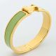 Hermes Lime Green Enamel Clic H Bracelet