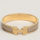 Hermes Marron Glace Enamel Clic H Bracelet