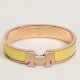 Hermes Yellow Enamel Clic H Bracelet