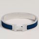 Hermes Blue Enamel Clic HH Bracelet