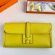 Hermes Jige Elan 29 Clutch Bag In Lime Swift Calfskin