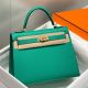 Hermes Kelly 25cm Sellier Bag In Vert Jade Epsom Leather