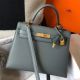 Hermes Kelly 28cm Bag In Vert Amande Epsom Leather GHW