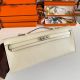 Hermes Kelly Cut Handmade Bag in Craie Epsom Calfskin