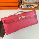 Hermes Kelly Cut Handmade Bag in Rose Lipstick Epsom Calfskin