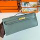 Hermes Kelly Cut Handmade Bag in Vert Amande Epsom Calfskin