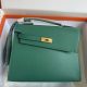 Hermes Kelly En Desordre 20 Handmade Bag in Malachite Epsom Calfskin