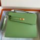 Hermes Kelly En Desordre 20 Handmade Bag in Vert Criquet Epsom Calfskin