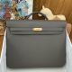 Hermes Kelly Depeches 36 Briefcase in Etain Clemence Leather