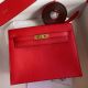 Hermes Kelly Danse II Bag In Red Evercolor Calfskin