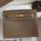 Hermes Kelly Danse II Bag In Taupe Evercolor Calfskin