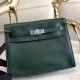 Hermes Kelly Danse Handmade Bag In Dark Green Swift Leather