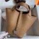 Hermes Picotin Lock 18 Handmade Bag in Chai Clemence Leather