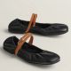 Hermes Jolly Ballet Flats in Black Nappa Leather