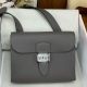 Hermes Sac a Depeches 21 Bag in Etain Clemence Leather