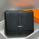 Hermes Steve Light Junior Messenger Bag in Black Clemence Leather