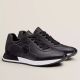 Hermes Men's Drive Sneakers In Black Leather