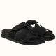 Hermes Men's Chypre Sandals in Black Suede Calfskin