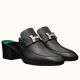 Hermes Paradis Mules In Black Calfskin